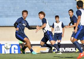 Japan prepare for friendly against Brazil