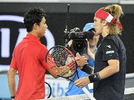 Tennis: Nishikori downs Lacko to reach 3rd round in Melbourne