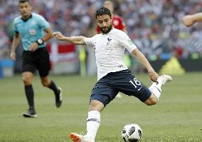 Football: Denmark vs France at World Cup