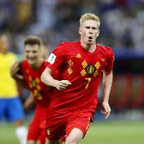 Football: Brazil vs Belgium at World Cup