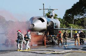 Japan, U.S. hold drill for military plane crash in Okinawa