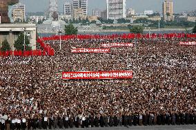 N. Koreans rally in Pyongyang to protest against U.N. resolution