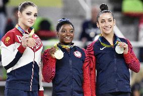 Olympics: Biles wins women's all-around gold