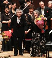 Conductor Ozawa joins pianist Argerich in Oita music festival