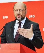 German Social Democratic Party leader Martin Schulz