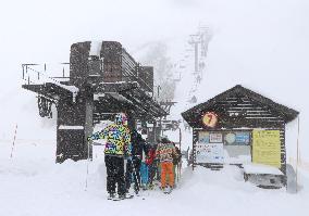 Slopes reopen at ski resort near volcanic eruption