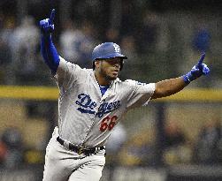 Baseball: Puig of Dodgers at NLCS