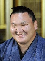 Yokozuna Hakuho at press conference