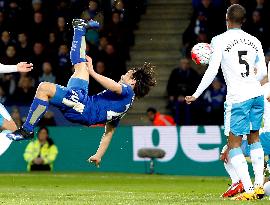 Leicester's Okazaki scores with overhead kick