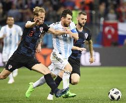 Football: Argentina vs Croatia at World Cup