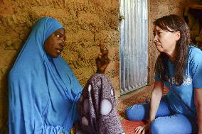 UNICEF ambassador Agnes Chan in Niger