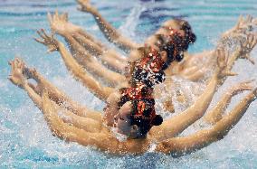 Russia wins FINA synchronized swimming free combination