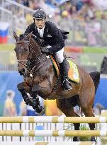 Olympics: Japan's Iwamoto competes in modern pentathlon