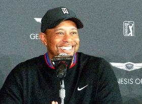 Golf: Tiger Woods meets press before long-awaited return to tour