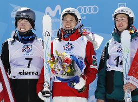 Skiing: Horishima wins dual moguls for double gold at worlds