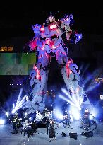 Gundam robot statue unveiled in Tokyo waterfront area