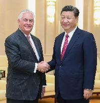 Xi, Tillerson meet amid U.S.-N. Korea tension
