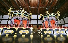 Throne for new emperor's accession ceremony