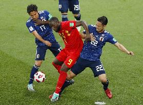 Football: Japan vs Belgium at World Cup