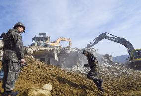 Demolition of guard posts in Korean DMZ