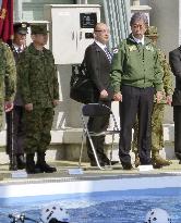 Japanese defense chief Iwaya at GSDF camp