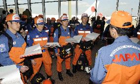 Japan relief team leaves Japan