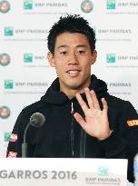 Nishikori at press conference ahead of French Open