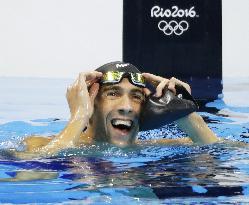 Olympics: Phelps wins silver in men's 100-meter butterfly