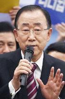 Ex-U.N. chief Ban returns home amid speculation of presidential run