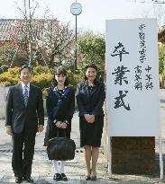 Princess Aiko graduates from junior high school