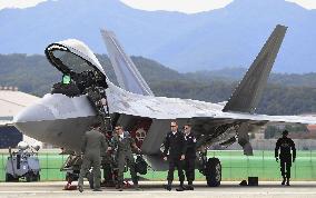 U.S. F-22 stealth fighter in South Korea