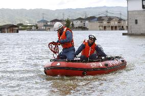 Typhoon rescue work
