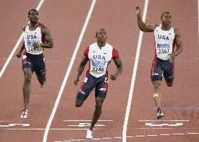 (1)U.S. athletes capture all medals in men's 200 meters