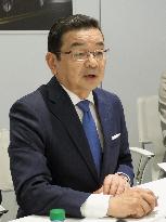 Honda CEO Hachigo attends interview