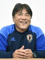 Japan coach Teguramori meets with reporters