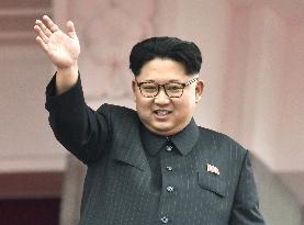 N. Korea's Kim Jong Un appears at huge loyalty parade in Pyongyang