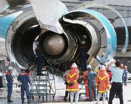 Engine of Vietnam Airlines Boeing 777 catches fire at Narita