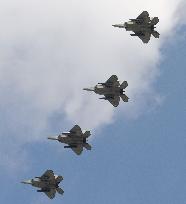 U.S. F-22 stealth fighters fly over S. Korea amid N. Korea tensions