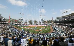 Baseball: Season-opening ceremony at Dodger Stadium