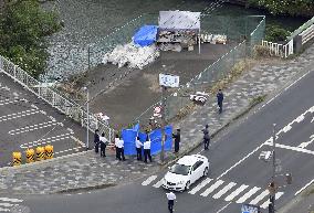 Site of car collision that left 2 children dead in Japan