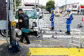 Car accident in Tokyo