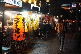 Food stall in Nakasu, Fukuoka