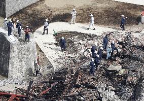 Fire at Shuri Castle in Okinawa