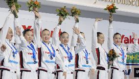 Japan finishes second in FINA synchronized swimming events