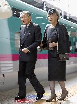 Emperor, empress visit disaster-hit northeastern prefectures