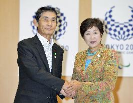 Tokyo gov., reconstruction minister to cooperate for 2020