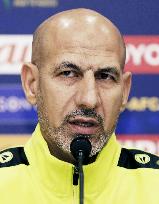 Soccer: Iraqi coach meets press before World Cup qualifier vs Japan