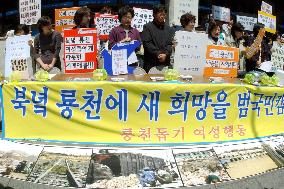 South Korean women begin collecting constibutions
