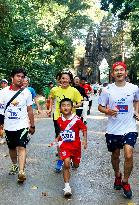 Charity half marathon held in Cambodia's Angkor Wat