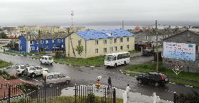 Japanese visitors to Russian-held islands